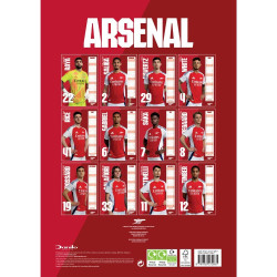 Nástěnný kalendář Arsenal FC 2025